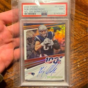 Rob Gronkowski population 1 of 2 psa 9 Top 100 Signatures card.